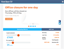 Tablet Screenshot of firstratecu.co.uk